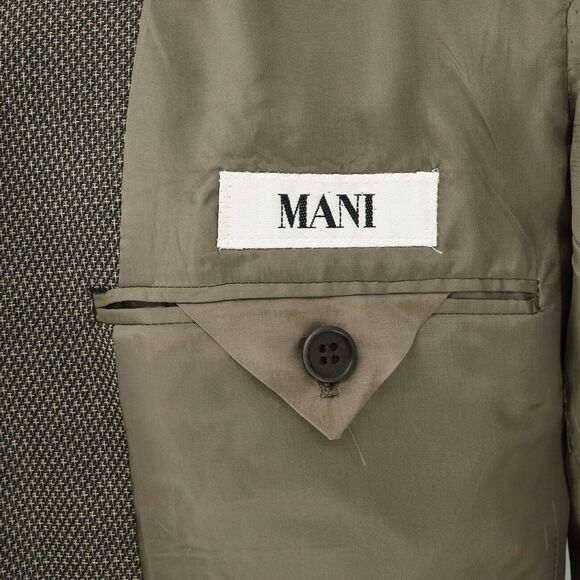 Mani Sport Coat Mens 40S Taupe Brown Wool Mens Jacket 3 Button Saks Fifth Ave - Picture 3 of 16